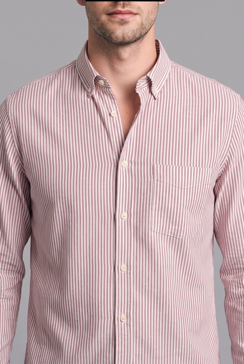 MAN Brown Regular Fit Cotton Long Sleeve Shirt