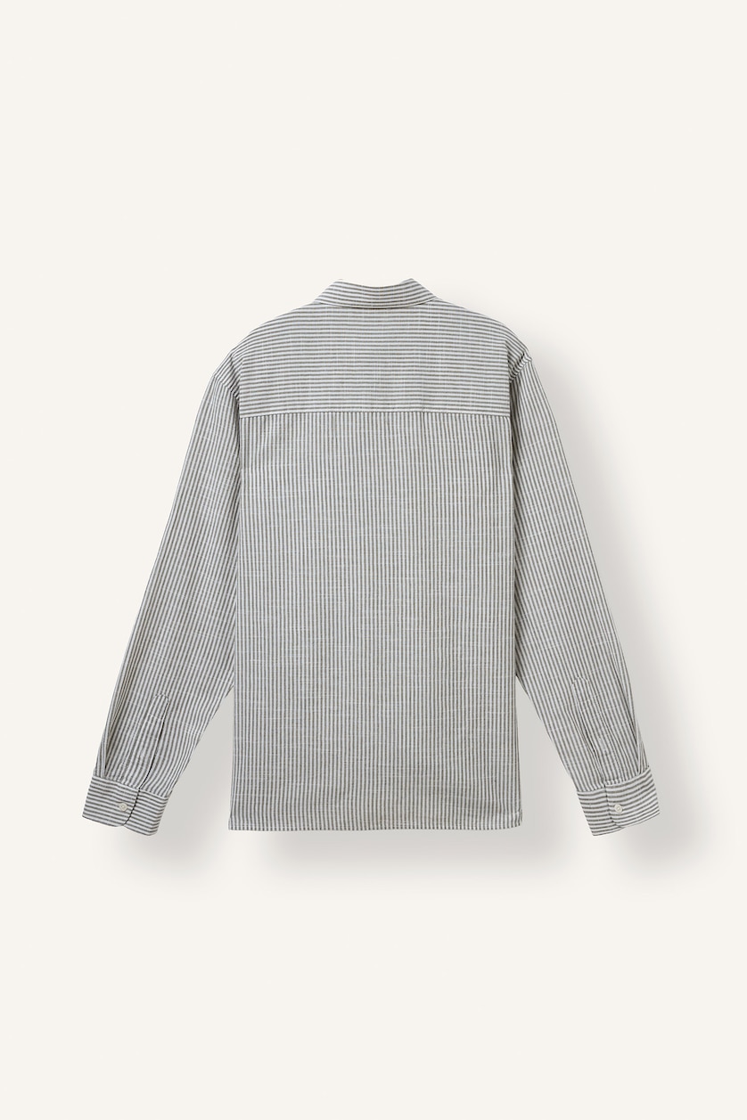 Men Light Khaki Regular Fit Cotton Long Sleeve Shirt