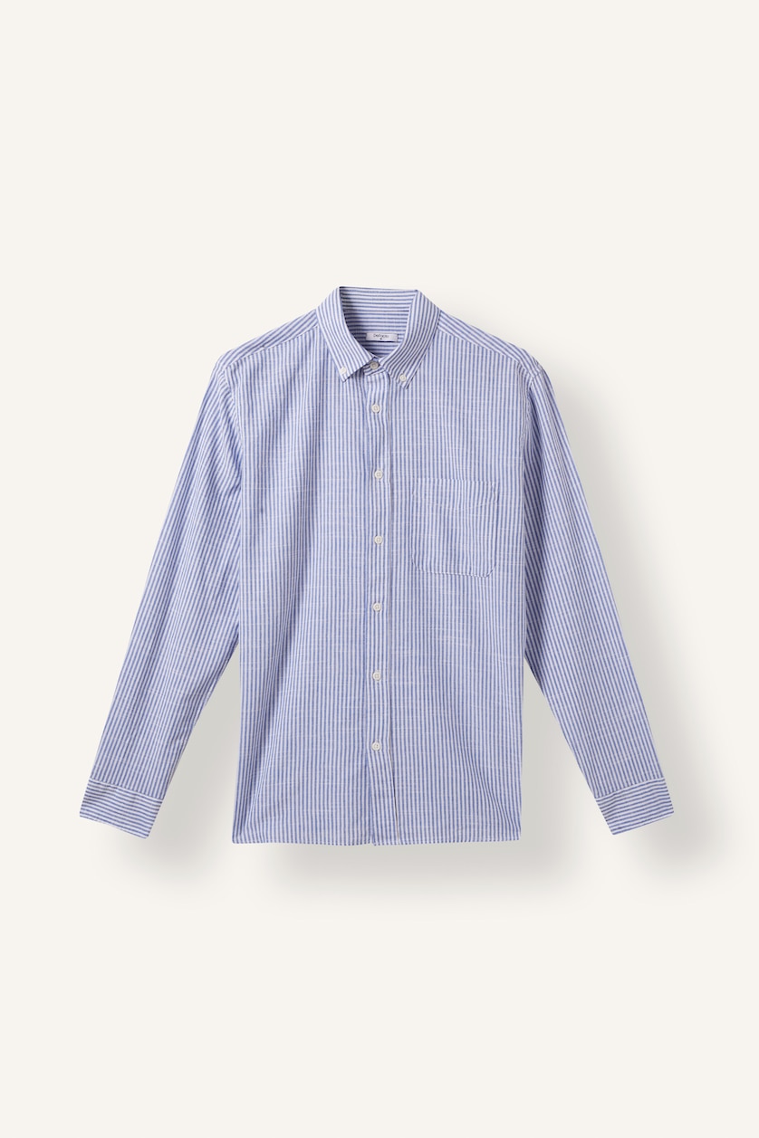 Man NAVY Regular Fit Cotton Long Sleeve Shirt