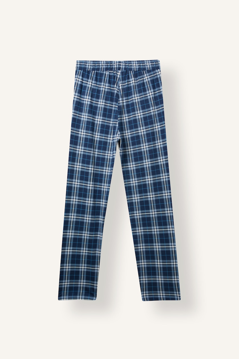 Men Indigo Regular Fit Knitted Bottoms