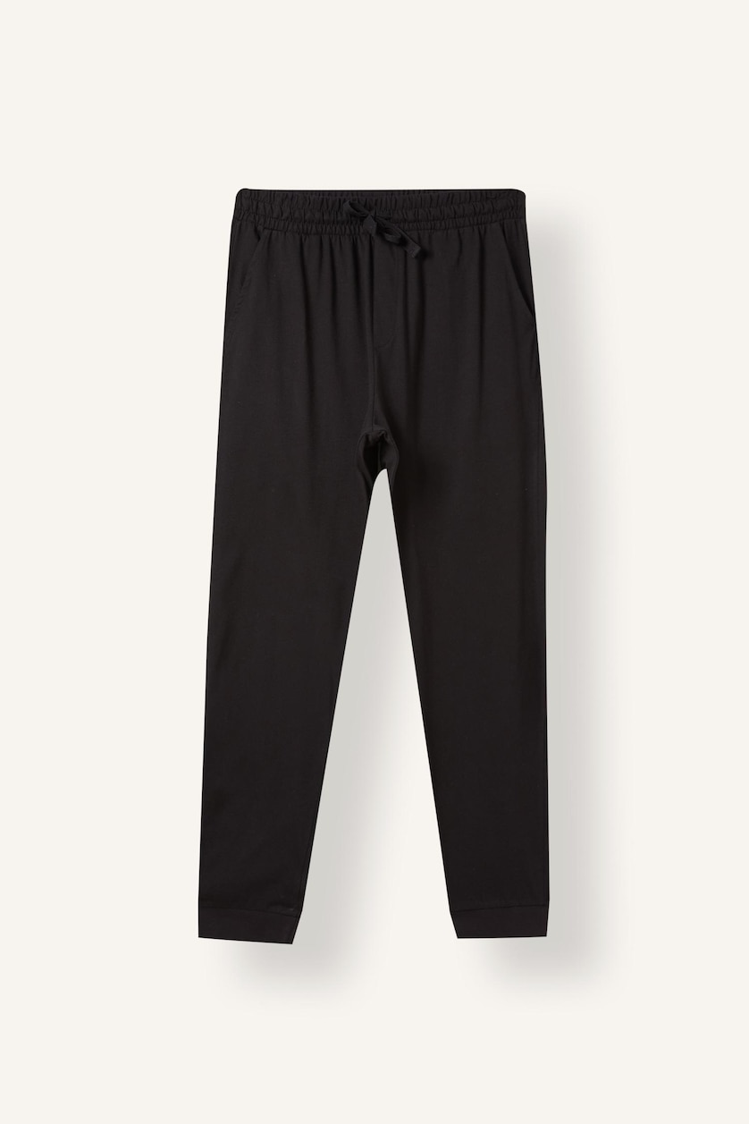 Men Black Regular Fit Knitted Bottoms