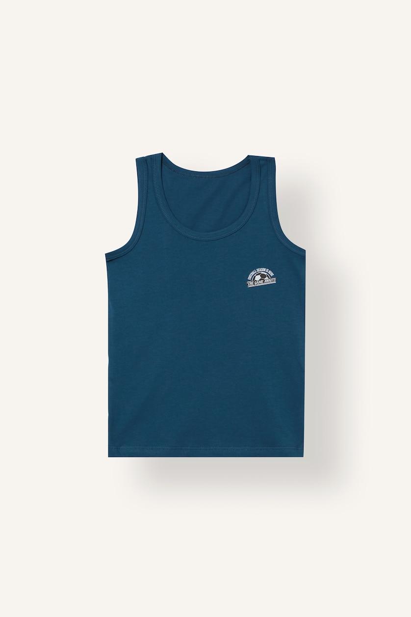 Young Boys - Teen Boys Light Blue Boy 2 piece Regular Fit Ribana Tank Top