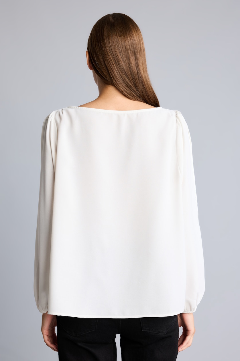 Women White Oversize Fit Crepe
