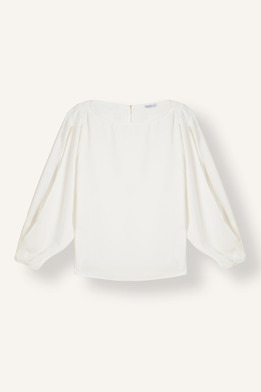 Women White Oversize Fit Crepe