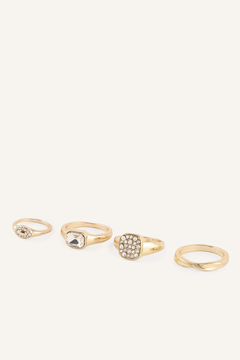 Women Altın 4 piece Ring