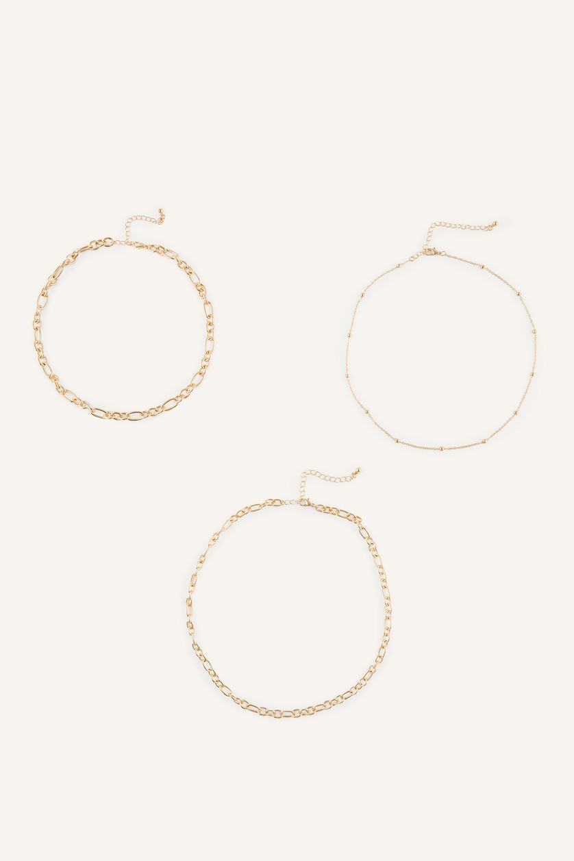 Women Altın 3 piece Necklace