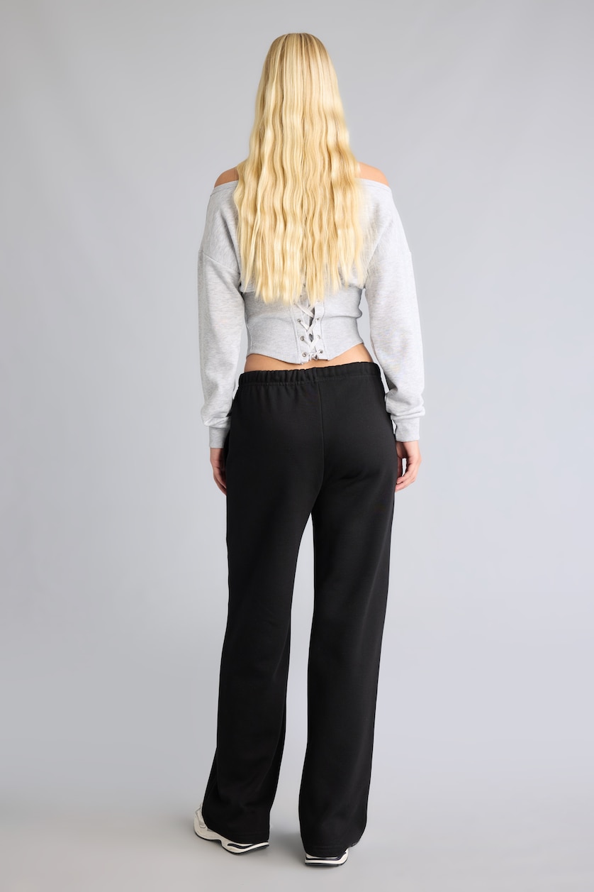 Women Black Straight Fit Trousers
