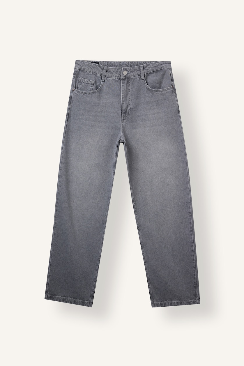 Men Grey Normal Waist Relax Fit Trousers