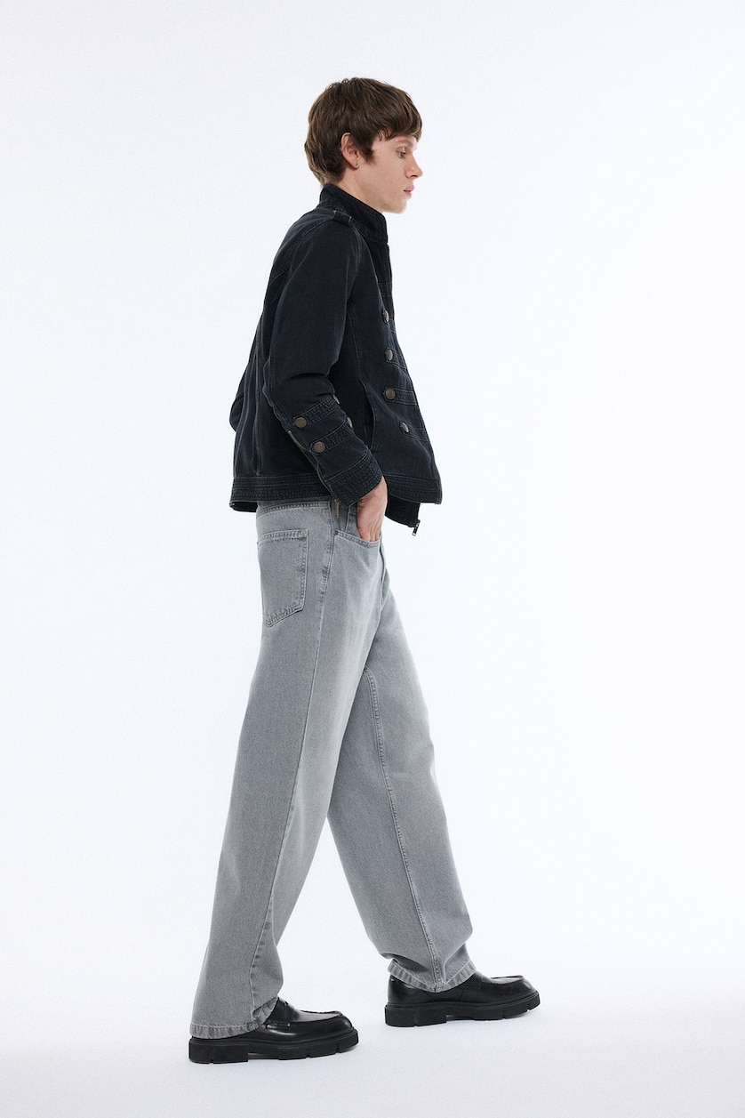 Ерлер Сұр Relaxed Fit джинс