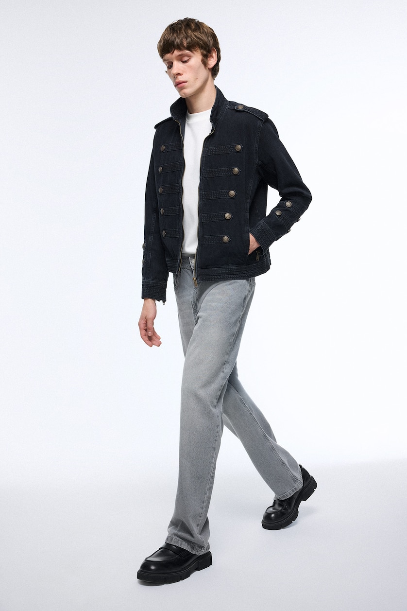 Ерлер Сұр Relaxed Fit джинс