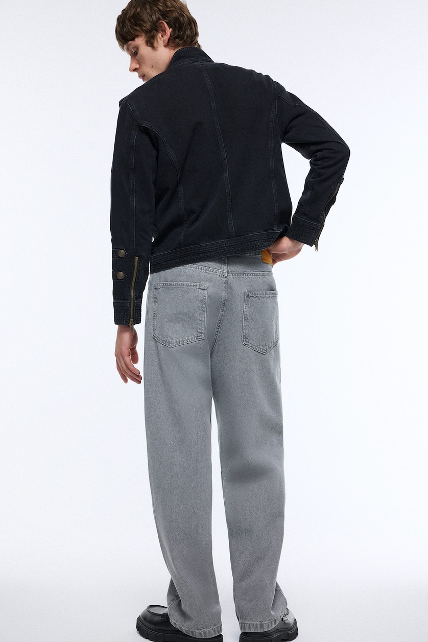 Ерлер Сұр Relaxed Fit джинс