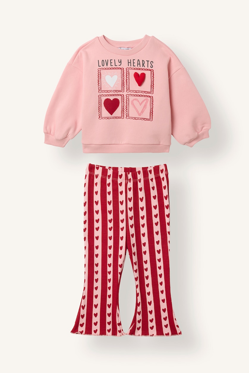 Baby Girls Pink Woman 2 piece Regular Fit 3D Set