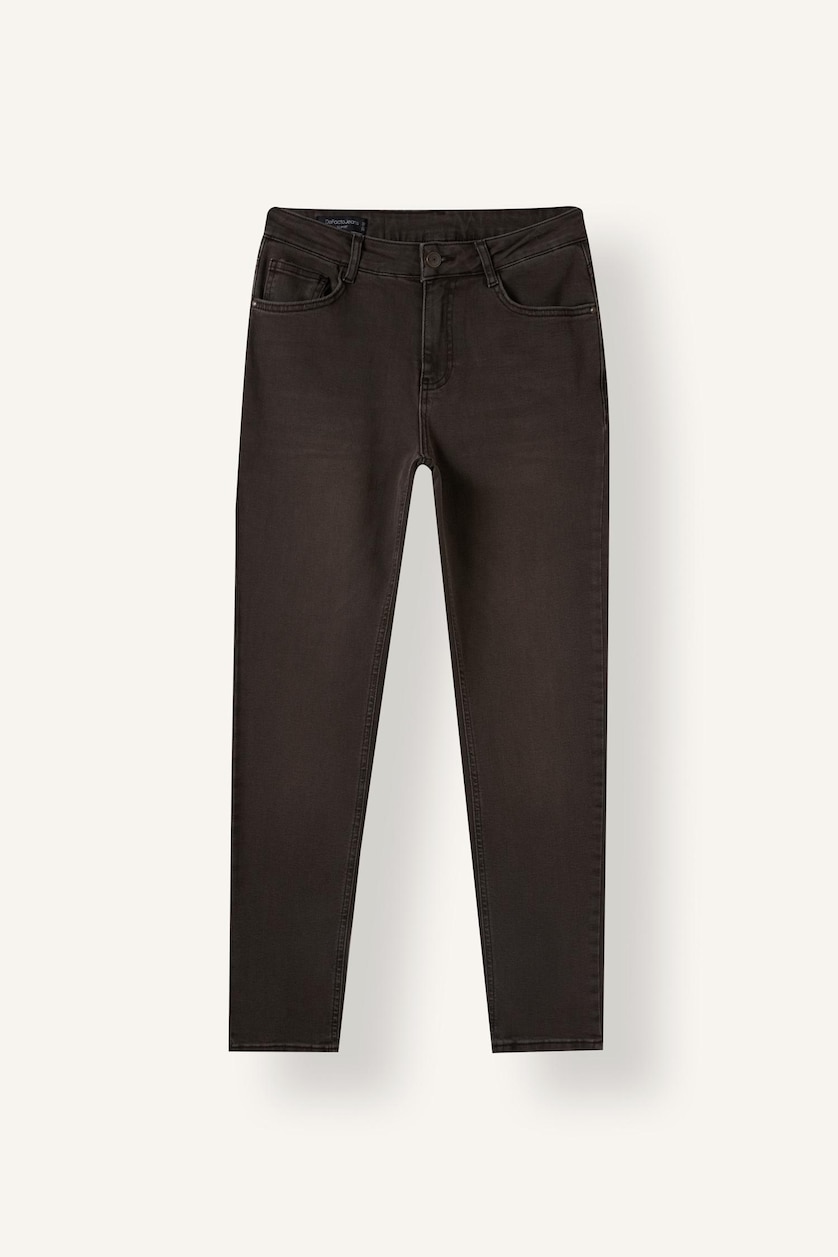 Men Brown Normal Waist Pedro Slim Fit Trousers
