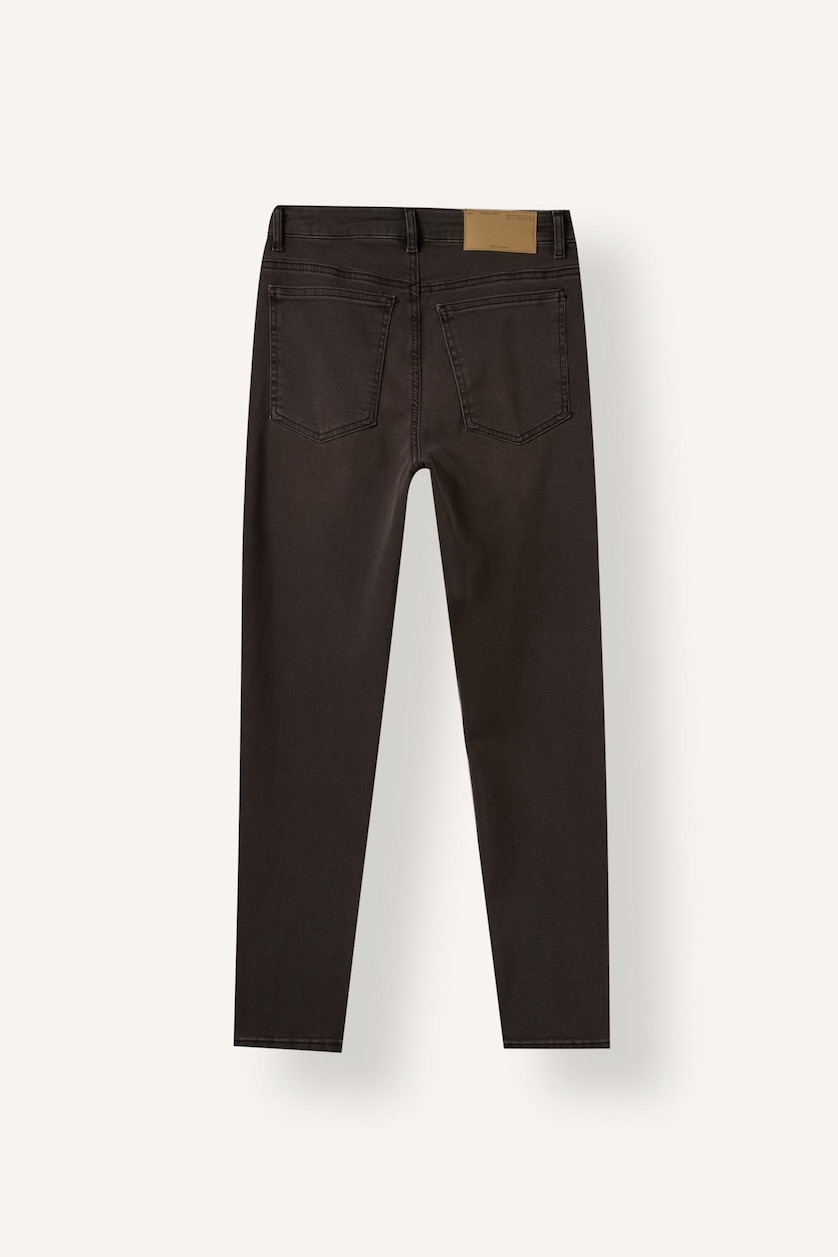 Men Brown Normal Waist Pedro Slim Fit Trousers