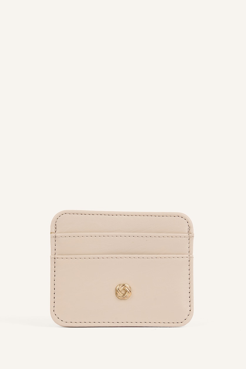 Women Beige Woman Business Card Wallet