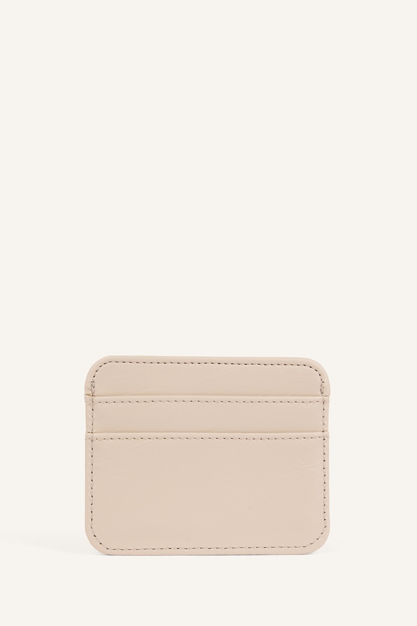 Women Beige Woman Business Card Wallet
