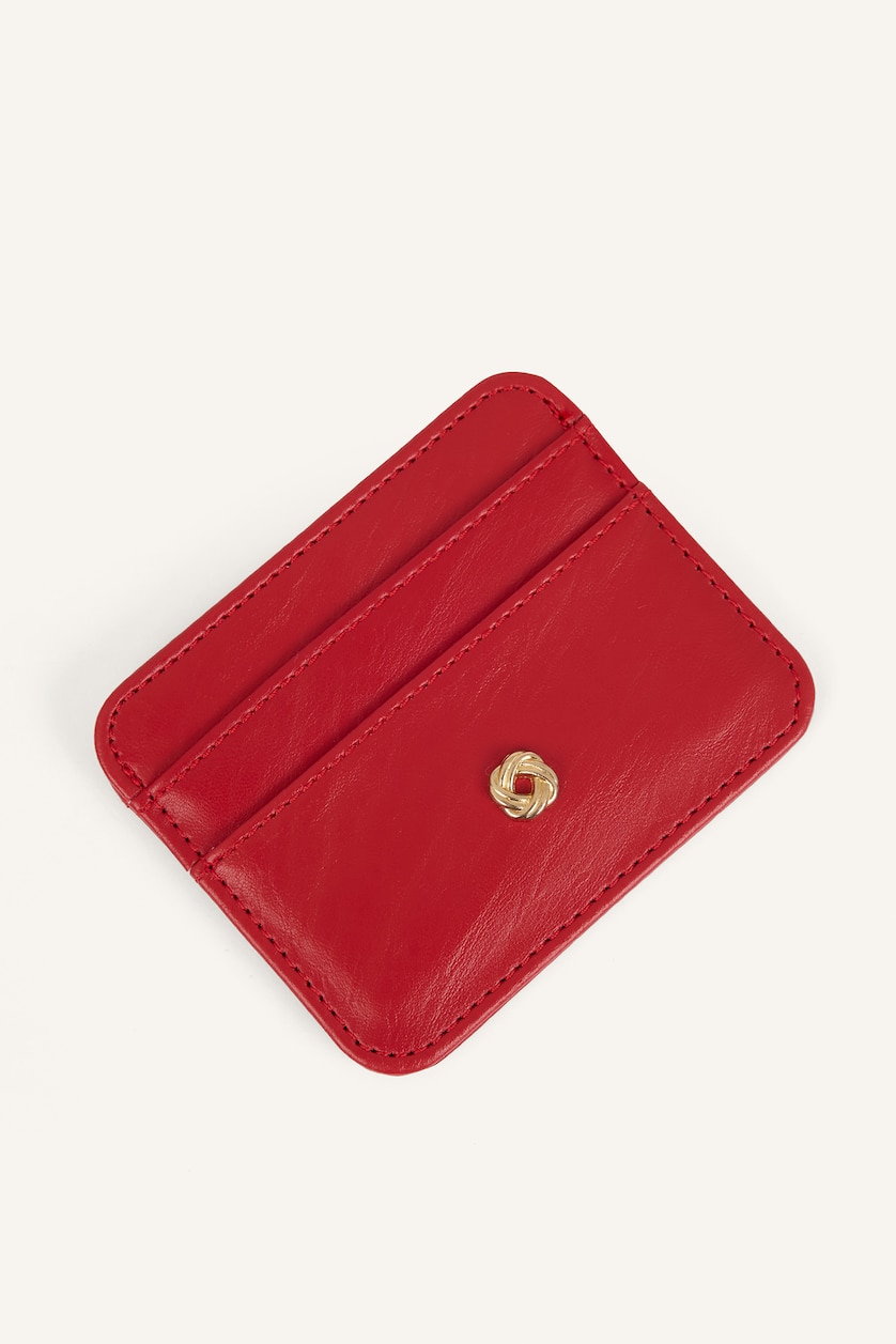 Women Bordeaux Woman Business Card Wallet