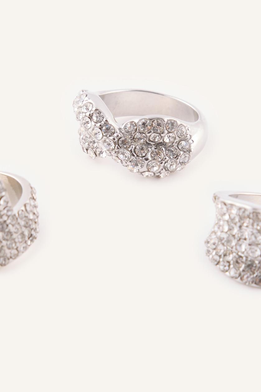 Women Gümüş 3 piece Ring