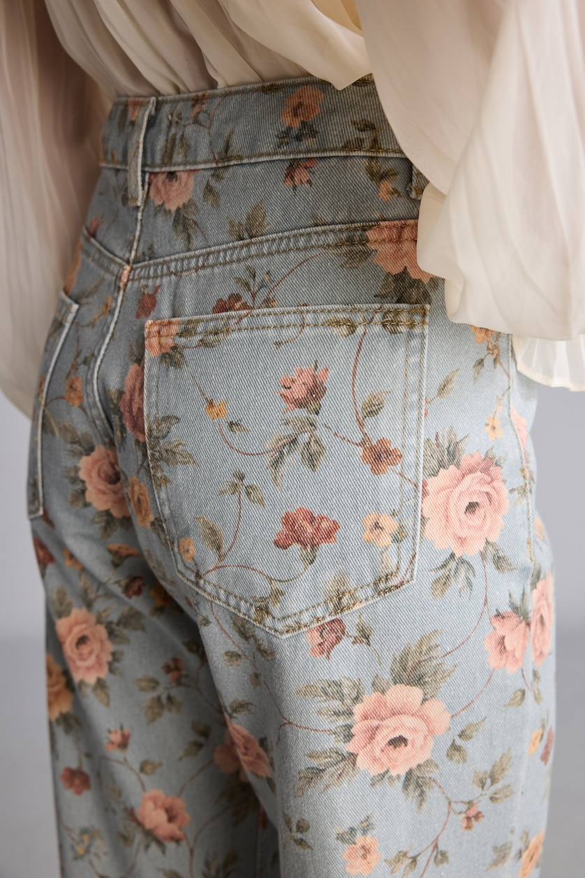 Women Light Blue Normal Waist Straight Fit Trousers
