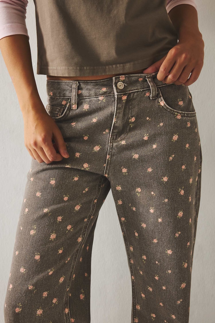 Women Light Brown Normal Waist Straight Fit Trousers