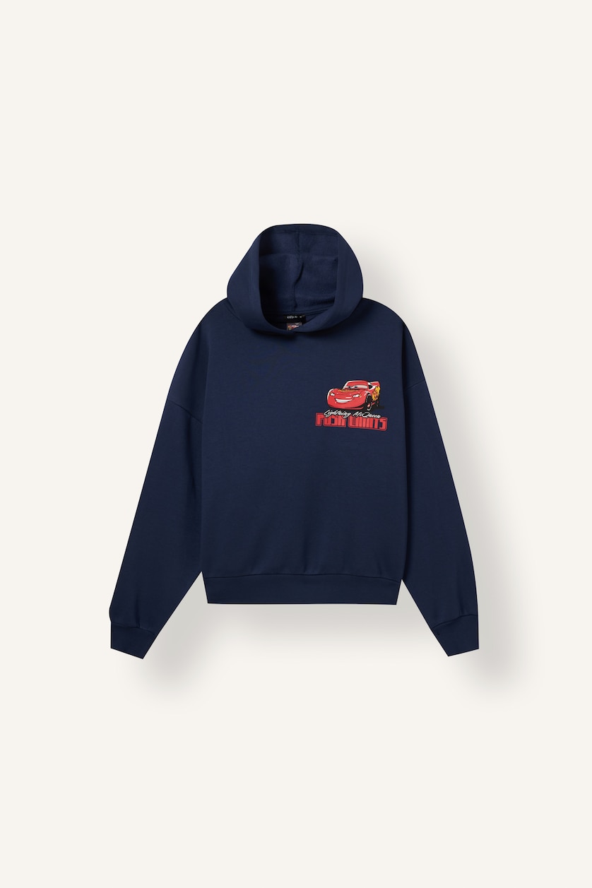 Women NAVY Oversize Fit Thick Sweatshirt Fabric Sweatshirt