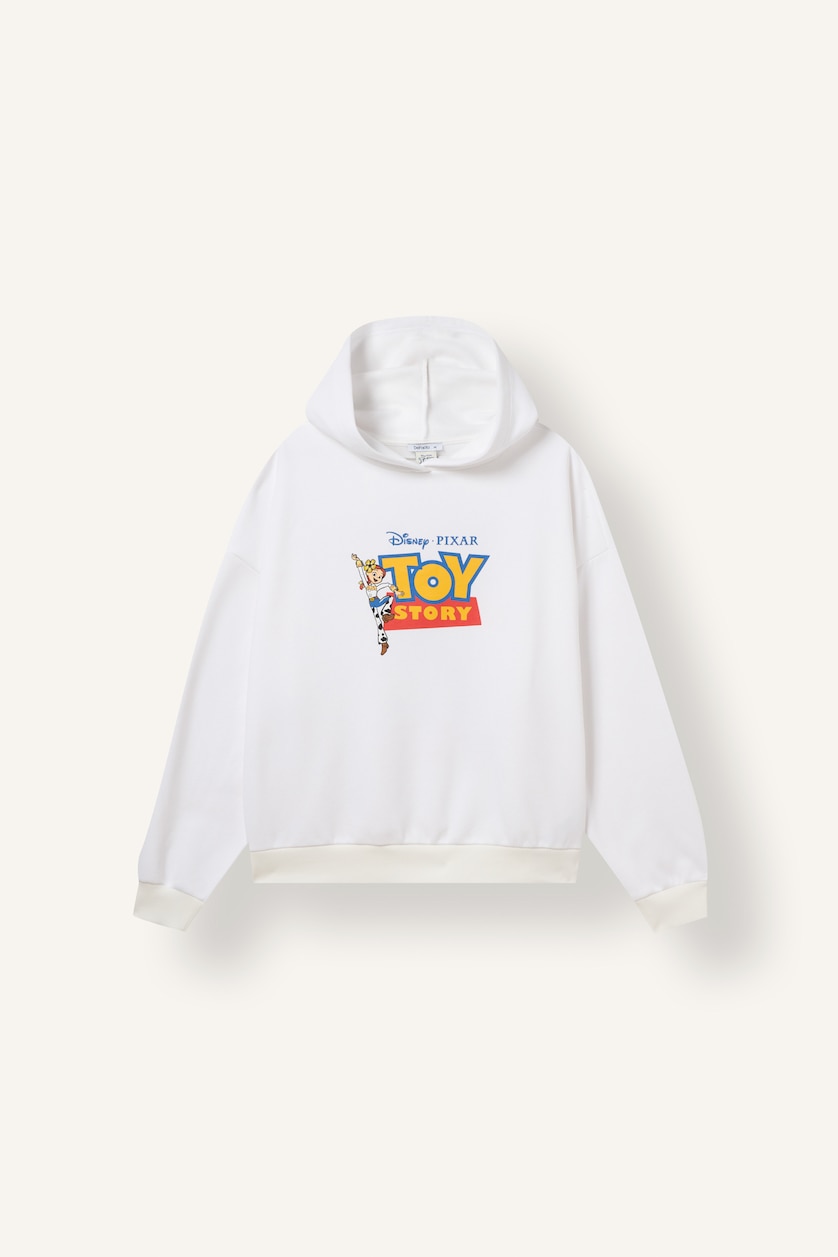 Women White Oversize Fit Thick Sweatshirt Fabric Sweatshirt