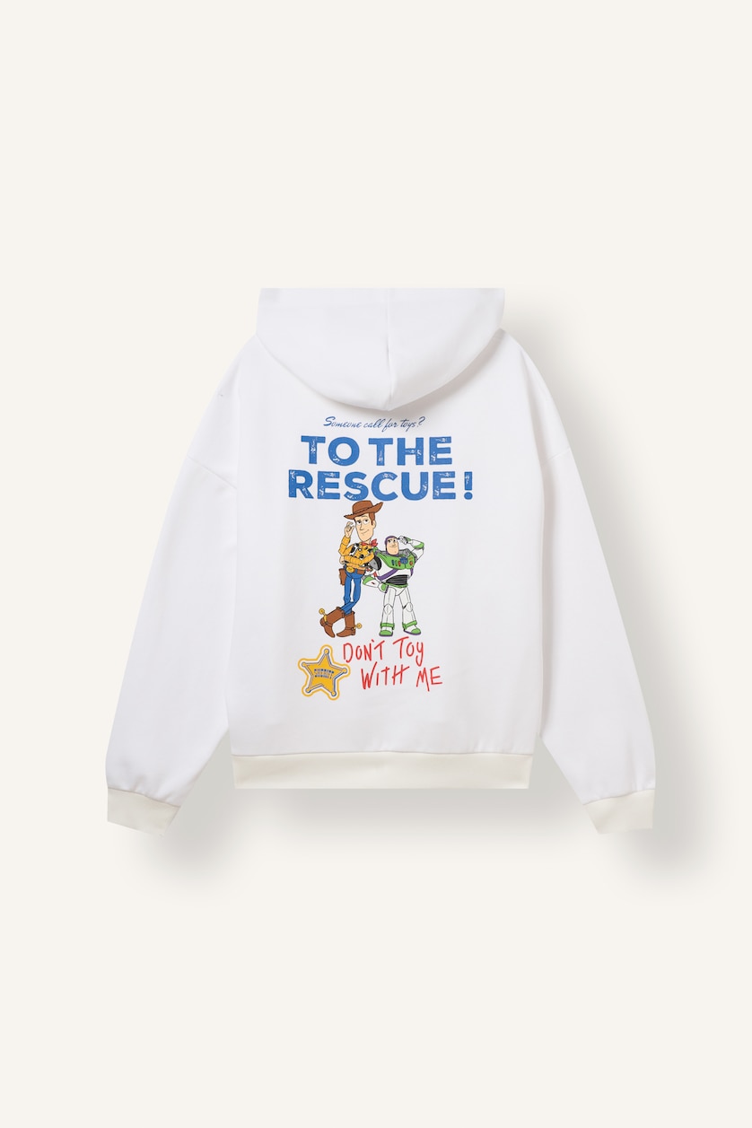 Women White Oversize Fit Thick Sweatshirt Fabric Sweatshirt