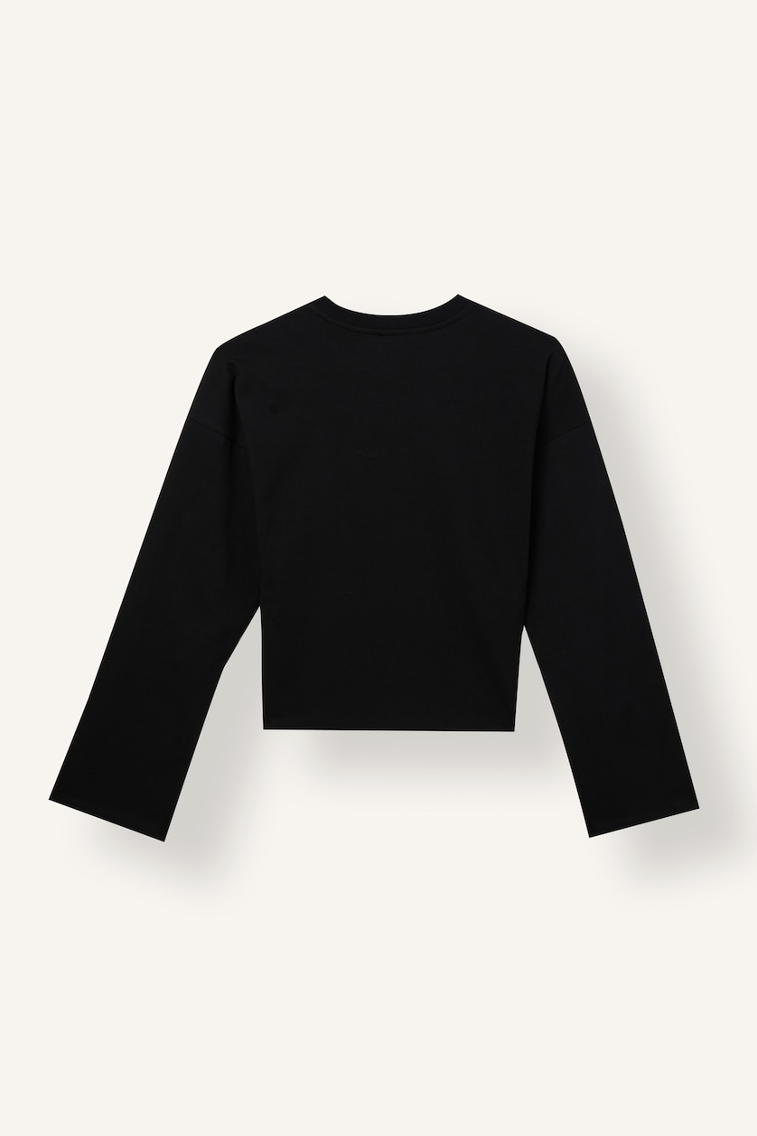 Women Black Slim Fit Long Sleeve T-Shirt
