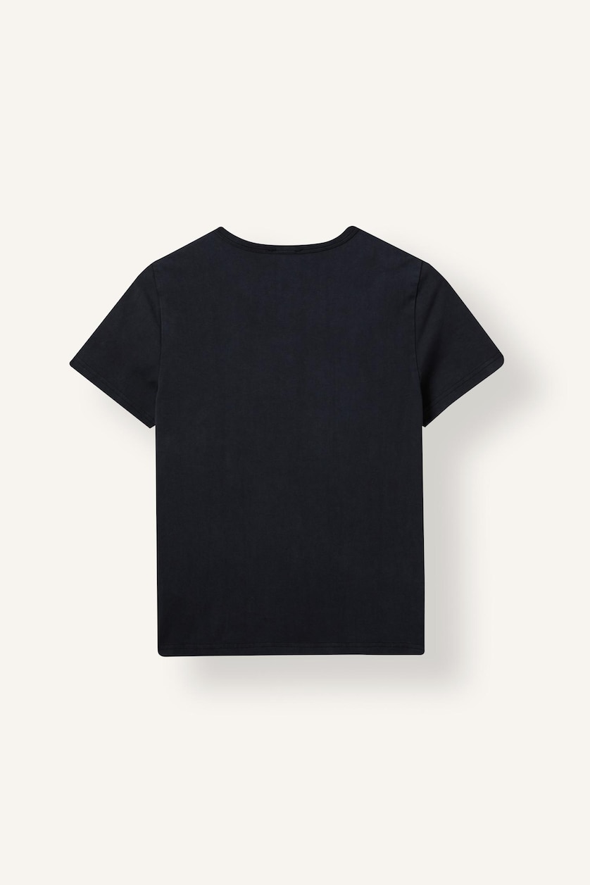 Women Anthracite Slim Fit Ribana Short Sleeve T-Shirt