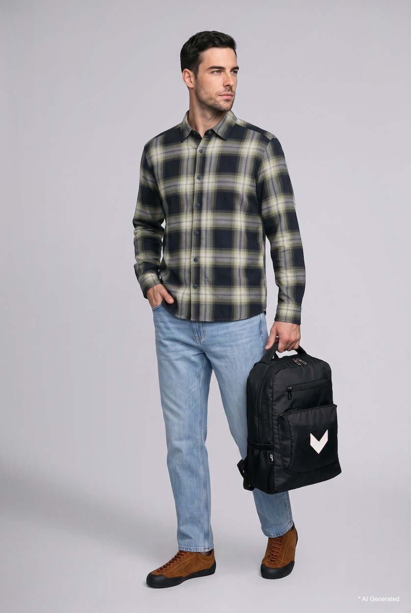 MAN Black Man Zippered Backpack