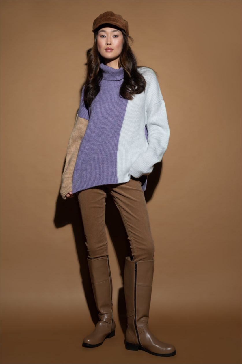 WOMAN Camel High Waist Skinny Fit Trousers