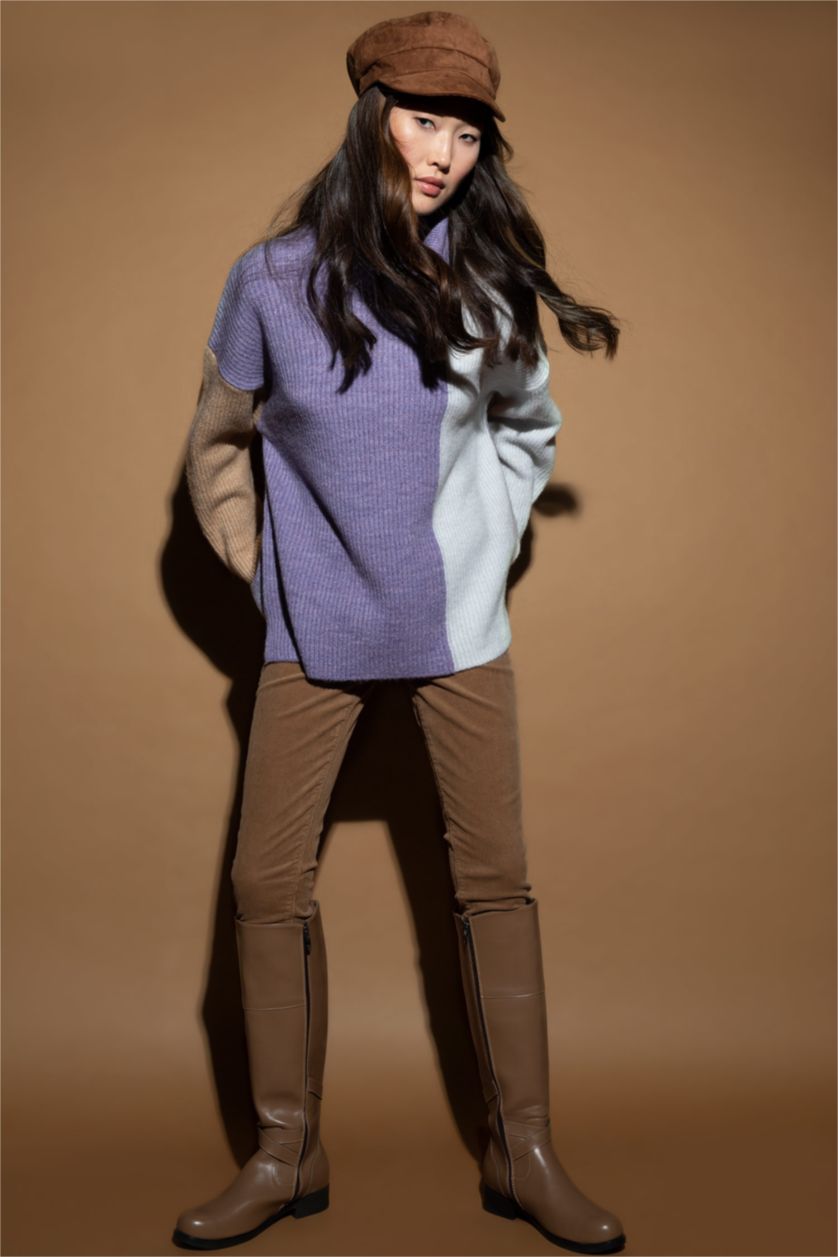 WOMAN Camel High Waist Skinny Fit Trousers