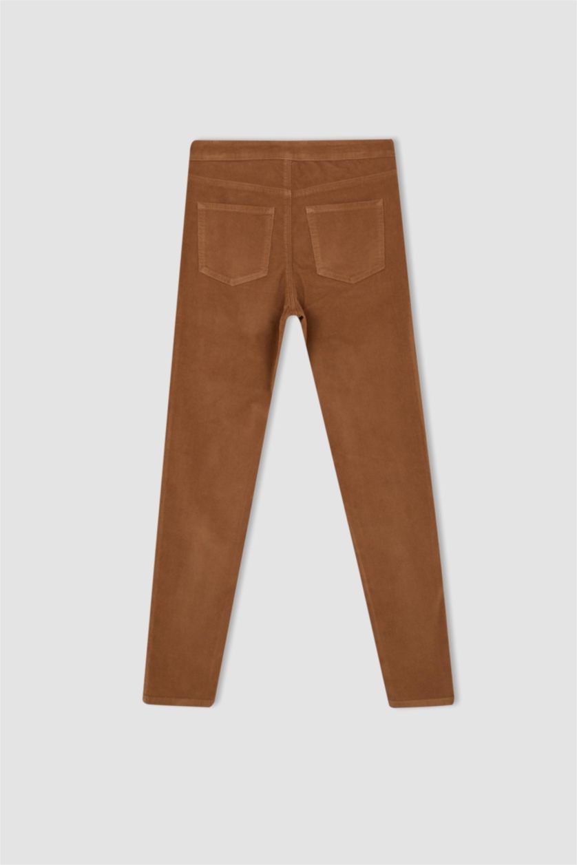 WOMAN Camel High Waist Skinny Fit Trousers