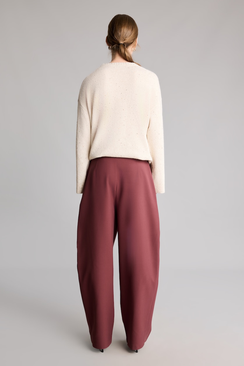 Kadın Koyu Bordo Balloon Fit Pantolon