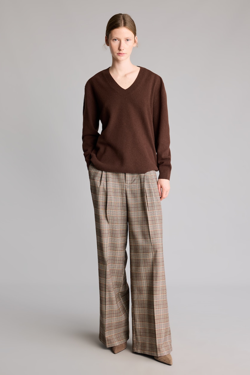 Kadın Kahve Wide Leg Pantolon