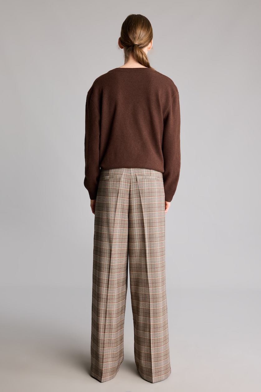 Kadın Kahve Wide Leg Pantolon