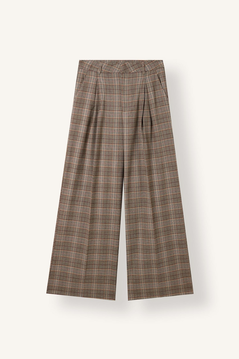 Kadın Kahve Wide Leg Pantolon