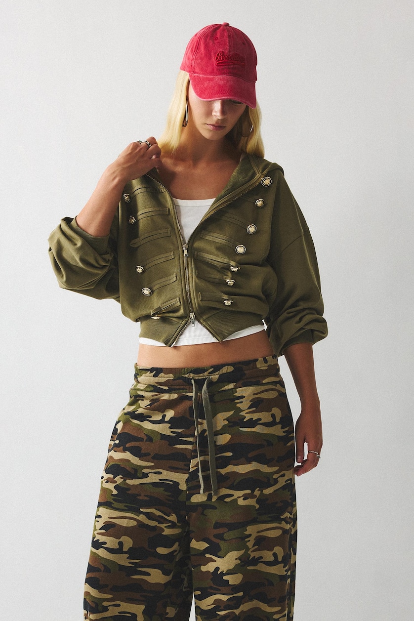 Women Khaki Loose Fit Cardigan