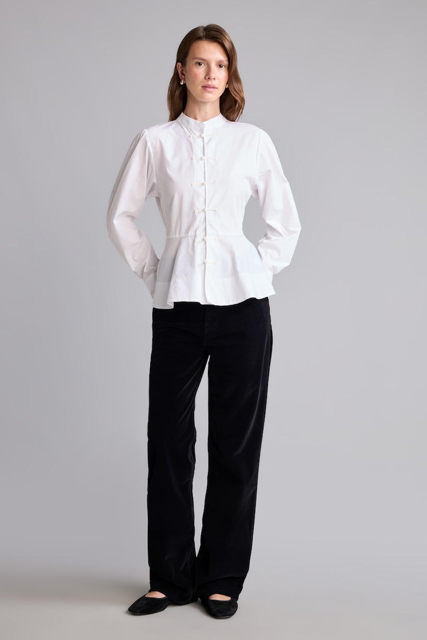 Women Black High Waist Straight Fit Trousers