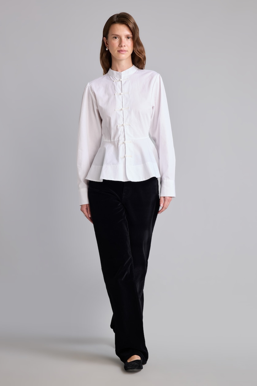 Women Black High Waist Straight Fit Trousers