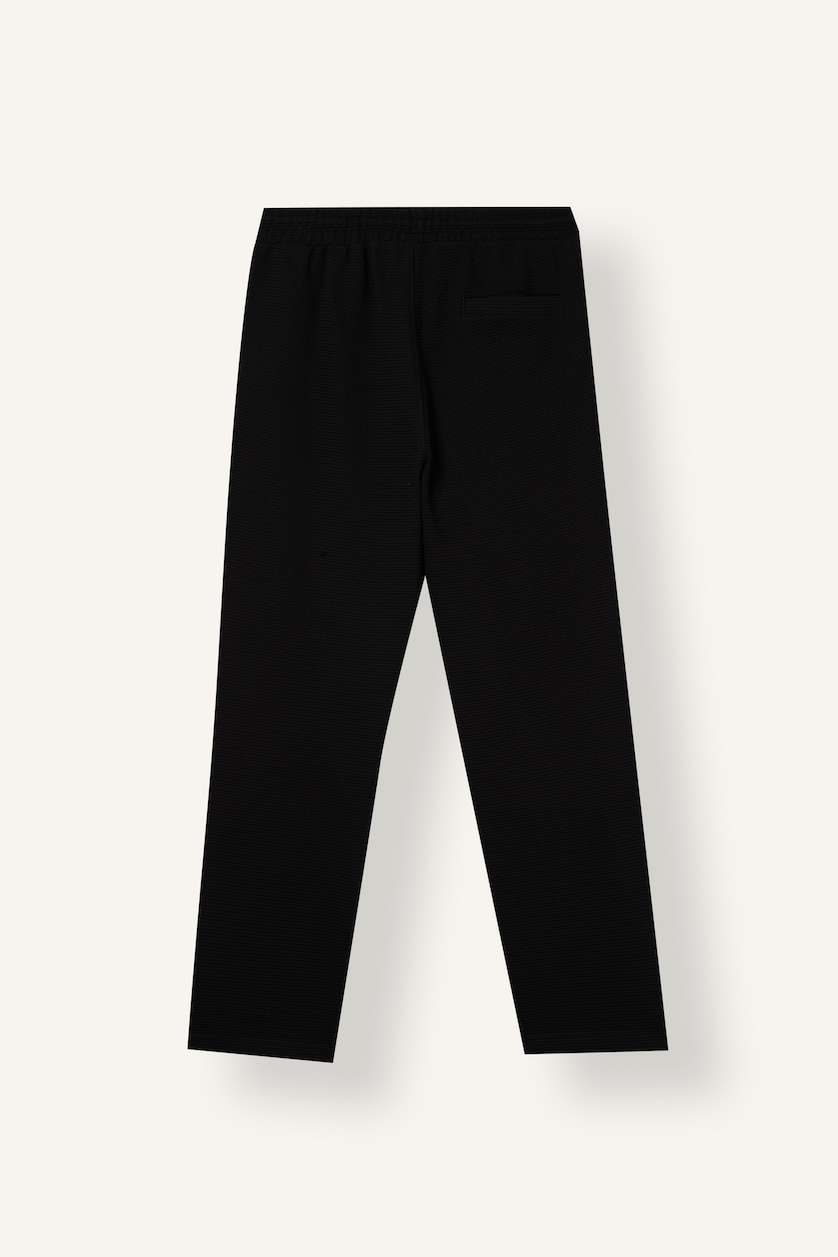 Man Black Regular Fit Trousers