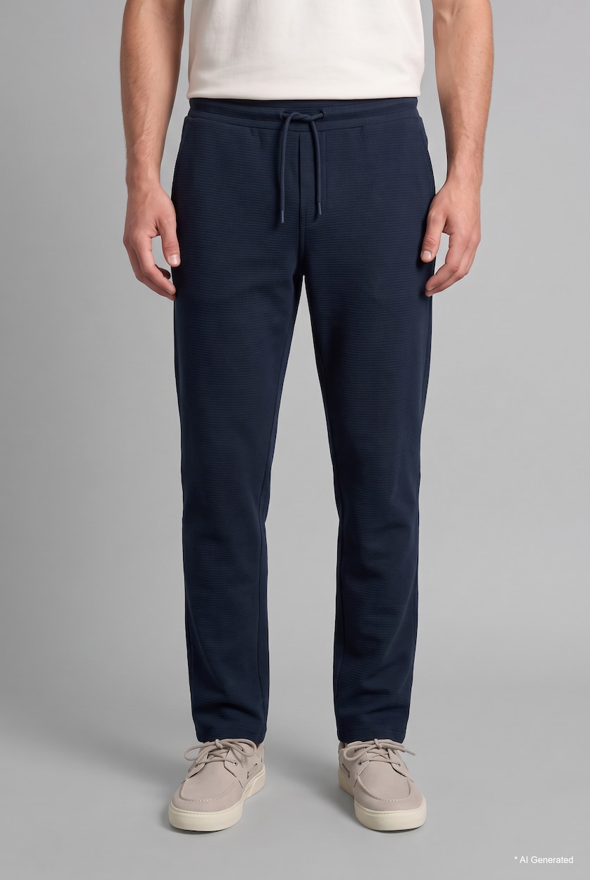 رجال كحلي Regular Fit Trousers