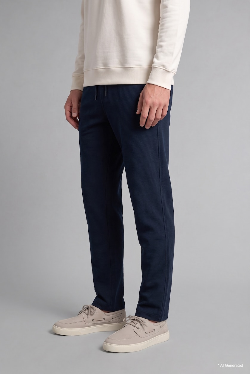 رجال كحلي Regular Fit Trousers