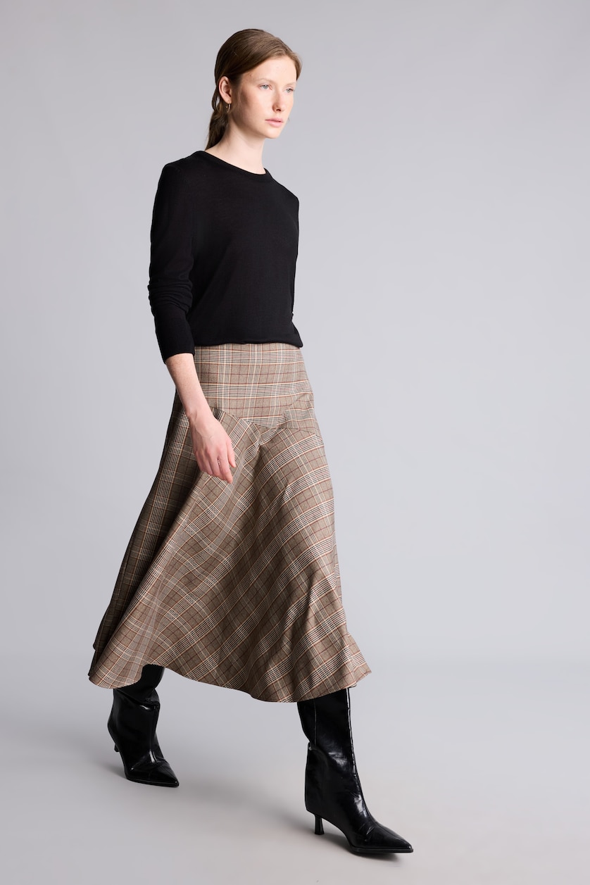 Women Brown A Line