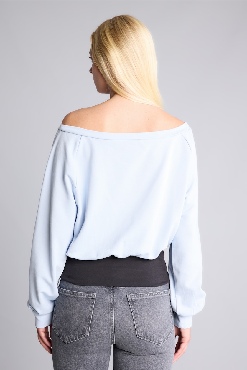 Woman Blue Oversize Fit Sweatshirt