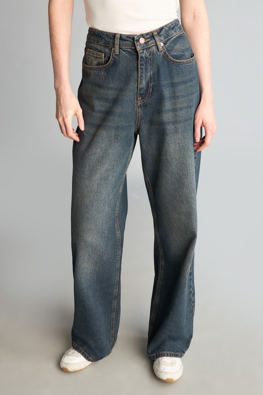 Women Blue High Waist Straight Fit Trousers