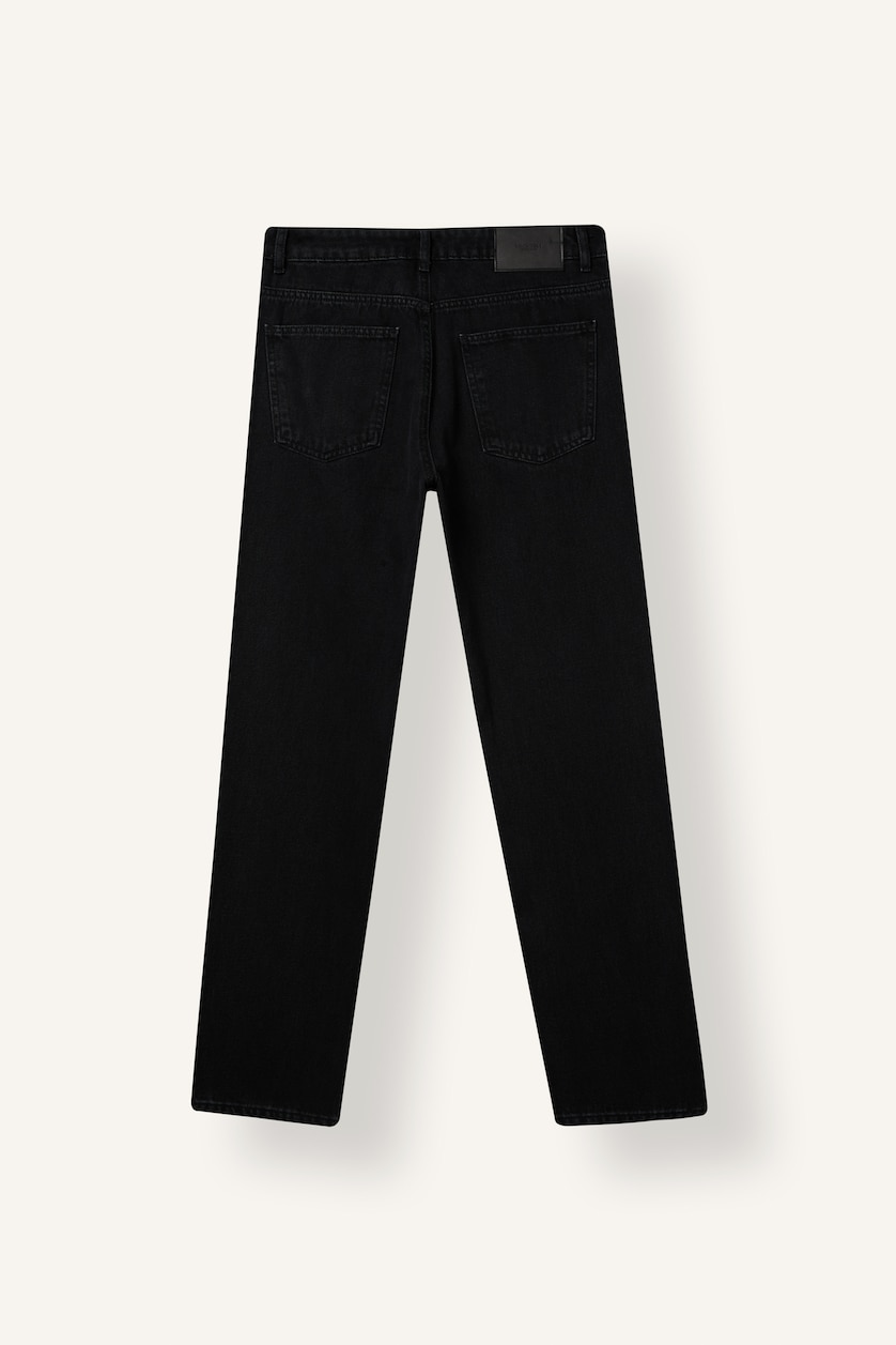 MAN Black Straight-Fit Regular-Waist Jeans