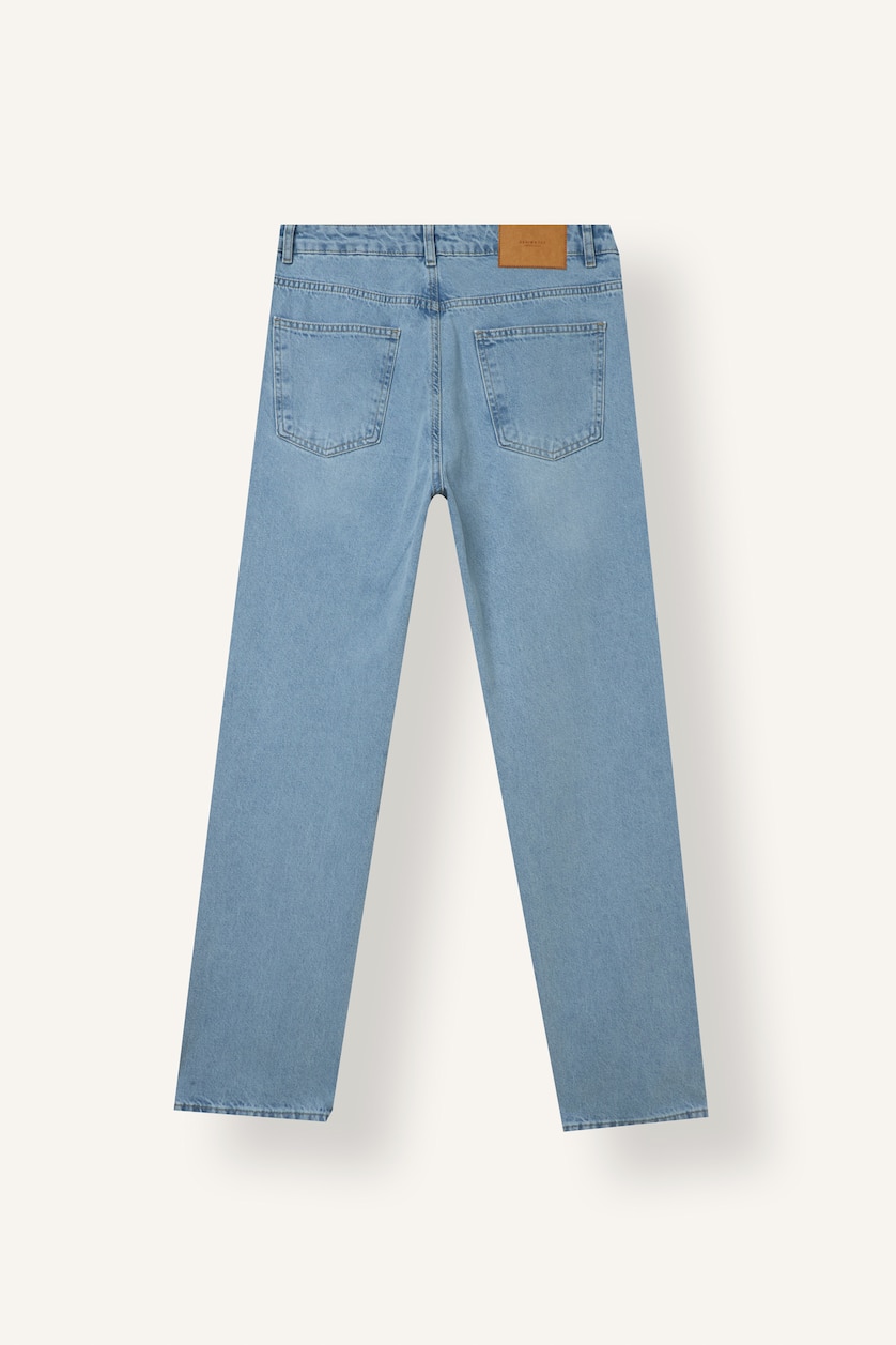 Erkek Açık Mavi Straight Fıt Jean