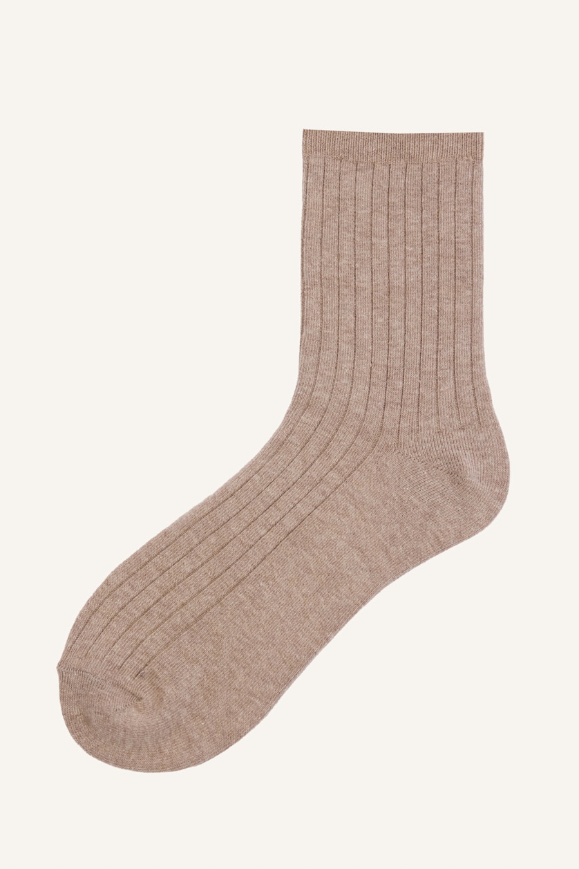 Women Brown 5 Piece Cotton Long sock