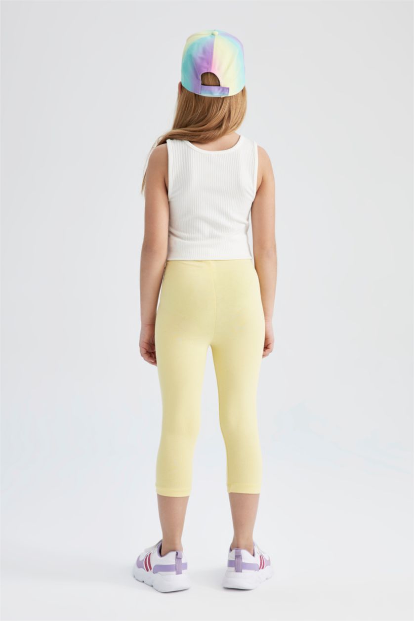 GIRLS & TEENS Yellow Girl Basic Straight Leggings